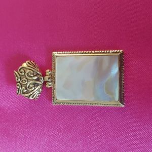 Mother of Pearl Pendant in goldtone setting by Lia Sophia, NWOT